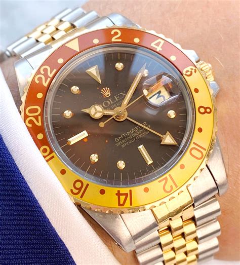 rolex 1675 root beer nipple dial